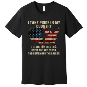 Patriotic American Flag Premium T-Shirt