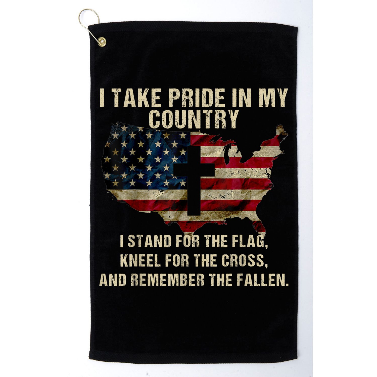 Patriotic American Flag Golf Towel