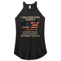 Patriotic American Flag Women's Perfect Tri Rocker Tank