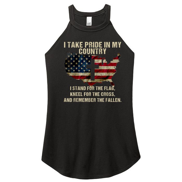 Patriotic American Flag Women's Perfect Tri Rocker Tank