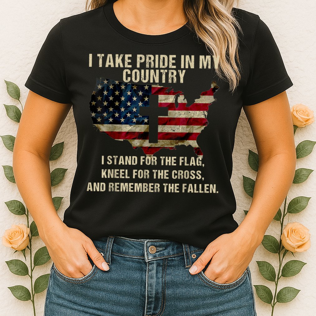 Patriotic American Flag Womens T-Shirt