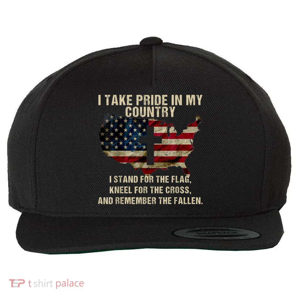 Patriotic American Flag Wool Snapback Cap