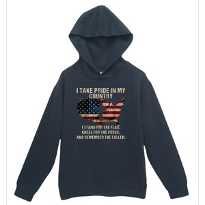 Patriotic American Flag Urban Pullover Hoodie