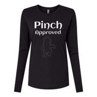 Pinch Approved Funny Saint Patrick's Day Leprechaun Womens Cotton Relaxed Long Sleeve T-Shirt