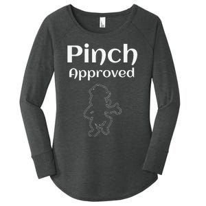 Pinch Approved Funny Saint Patrick's Day Leprechaun Women's Perfect Tri Tunic Long Sleeve Shirt