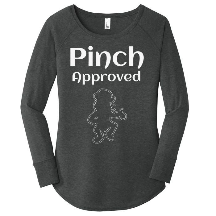 Pinch Approved Funny Saint Patrick's Day Leprechaun Women's Perfect Tri Tunic Long Sleeve Shirt