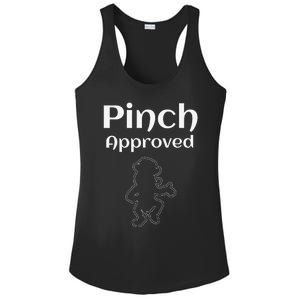 Pinch Approved Funny Saint Patrick's Day Leprechaun Ladies PosiCharge Competitor Racerback Tank