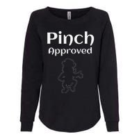 Pinch Approved Funny Saint Patrick's Day Leprechaun Womens California Wash Sweatshirt