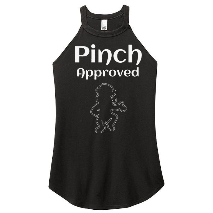 Pinch Approved Funny Saint Patrick's Day Leprechaun Women's Perfect Tri Rocker Tank