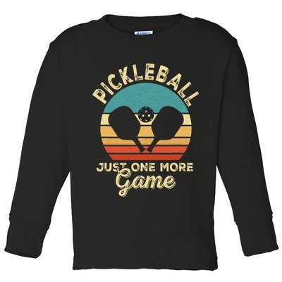 Pickleball Art For Women Paddle Pickleball Player Toddler Long Sleeve Shirt
