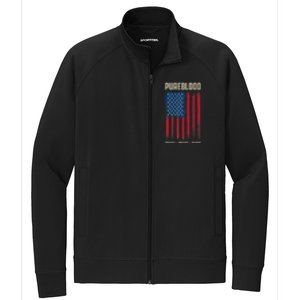 Pureblood American Flag Pure Blooded Patriot Stretch Full-Zip Cadet Jacket