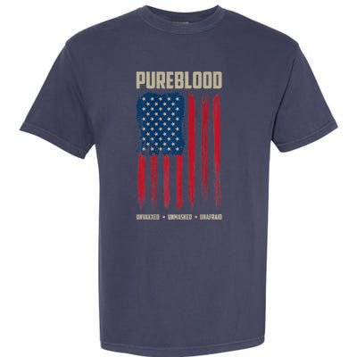 Pureblood American Flag Pure Blooded Patriot Garment-Dyed Heavyweight T-Shirt