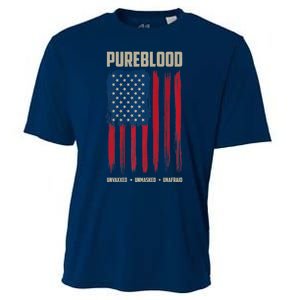 Pureblood American Flag Pure Blooded Patriot Cooling Performance Crew T-Shirt