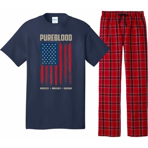 Pureblood American Flag Pure Blooded Patriot Pajama Set