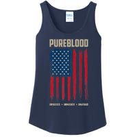 Pureblood American Flag Pure Blooded Patriot Ladies Essential Tank