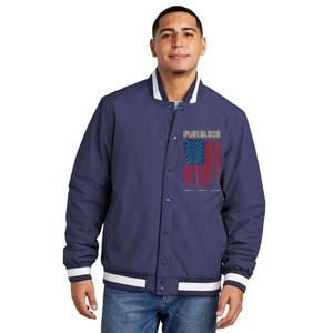 Pureblood American Flag Pure Blooded Patriot Insulated Varsity Jacket