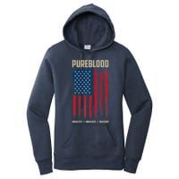 Pureblood American Flag Pure Blooded Patriot Women's Pullover Hoodie