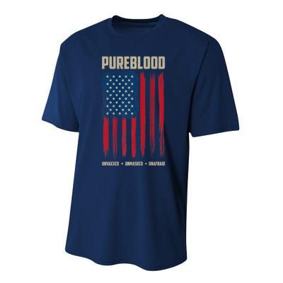 Pureblood American Flag Pure Blooded Patriot Performance Sprint T-Shirt