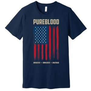 Pureblood American Flag Pure Blooded Patriot Premium T-Shirt