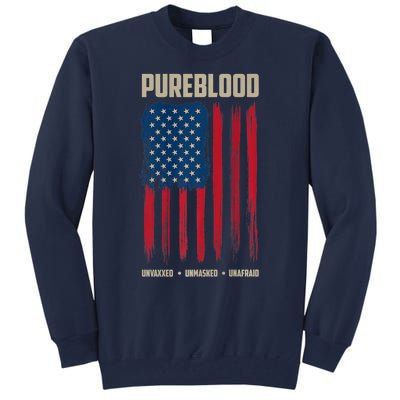 Pureblood American Flag Pure Blooded Patriot Tall Sweatshirt