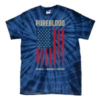 Pureblood American Flag Pure Blooded Patriot Tie-Dye T-Shirt