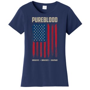 Pureblood American Flag Pure Blooded Patriot Women's T-Shirt