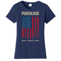 Pureblood American Flag Pure Blooded Patriot Women's T-Shirt