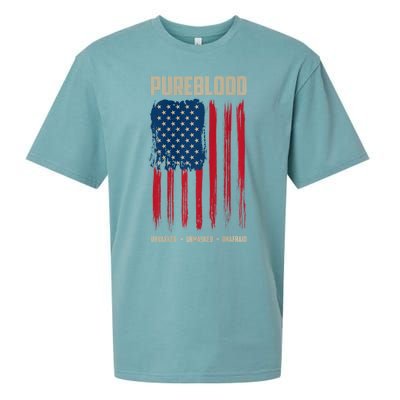 Pureblood American Flag Pure Blooded Patriot Sueded Cloud Jersey T-Shirt