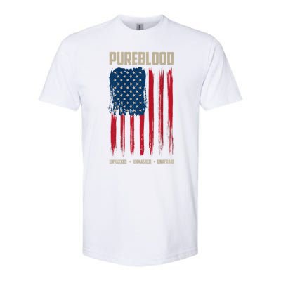 Pureblood American Flag Pure Blooded Patriot Softstyle® CVC T-Shirt