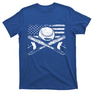 Patriotic American Flag Baseball Design Baseball Design Meaningful Gift T-Shirt