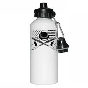 Patriotic American Flag Baseball Design Baseball Design Meaningful Gift Aluminum Water Bottle