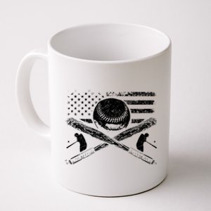 Patriotic American Flag Baseball Design Baseball Design Meaningful Gift Coffee Mug