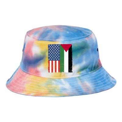 Palestinian American Flag Free Palestine Free Gaza Palestine Cool Gift Tie Dye Newport Bucket Hat