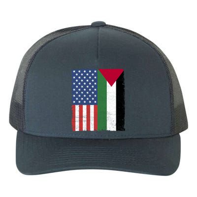 Palestinian American Flag Free Palestine Free Gaza Palestine Cool Gift Yupoong Adult 5-Panel Trucker Hat