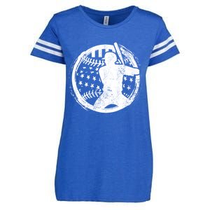 Patriotic American Flag Baseball design, Baseball design Enza Ladies Jersey Football T-Shirt