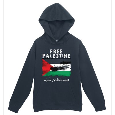 Palestine Arabic Flag I Stand With Palestine Support Palestine Urban Pullover Hoodie