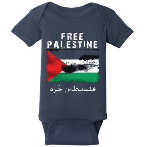 Palestine Arabic Flag I Stand With Palestine Support Palestine Baby Bodysuit