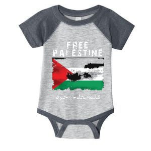 Palestine Arabic Flag I Stand With Palestine Support Palestine Infant Baby Jersey Bodysuit