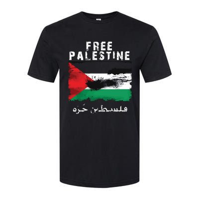 Palestine Arabic Flag I Stand With Palestine Support Palestine Softstyle CVC T-Shirt