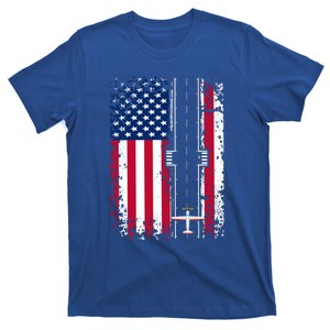 Patriotic Aviation Flight Us Flag Best Pilot Gift T-Shirt