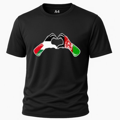 Palestine Afghanistan Flag Palestinian Afghan Heart Performance Shirt