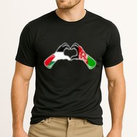 Palestine Afghanistan Flag Palestinian Afghan Heart Cooling Performance Crew T-Shirt