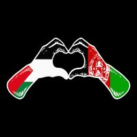 Palestine Afghanistan Flag Palestinian Afghan Heart Cooling Performance Crew T-Shirt
