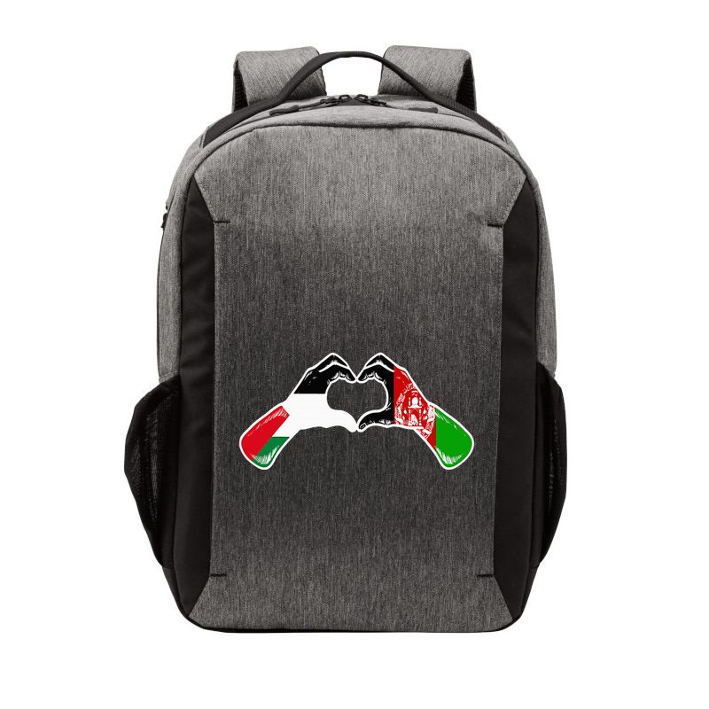 Palestine Afghanistan Flag Palestinian Afghan Heart Vector Backpack