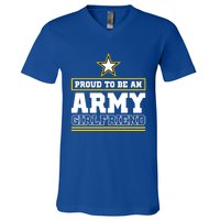 Proud Army Friend Proud To Be An Army Friend Funny Gift V-Neck T-Shirt