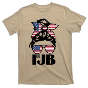 Pro America FJB American Flag Messy Hair Bun Lady T-Shirt