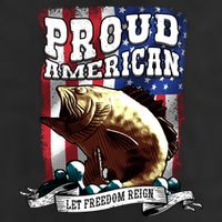 Proud American Flag Let Freedom Reign Fishing 11oz C Handle Ceramic Mug
