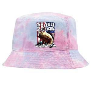 Proud American Flag Let Freedom Reign Fishing Tie-Dyed Bucket Hat