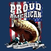 Proud American Flag Let Freedom Reign Fishing 7 Panel Mesh Trucker Snapback Hat