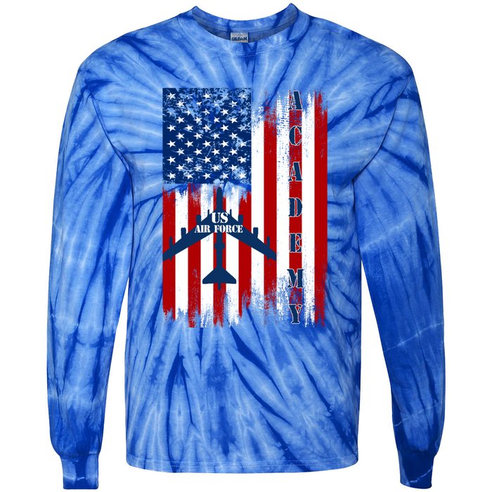 Proud Air Force Academy Mama Dad Usafa Grumpy Old Veteran Cute Gift Tie-Dye Long Sleeve Shirt